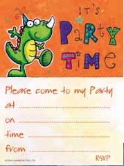Dinosaur Party Invitations - Pack of 10